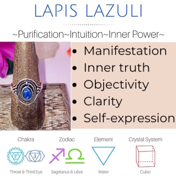 💙 Lovely 💙 Lapis Lazuli Gemstone Handmade Ring - Picture 5 of 6